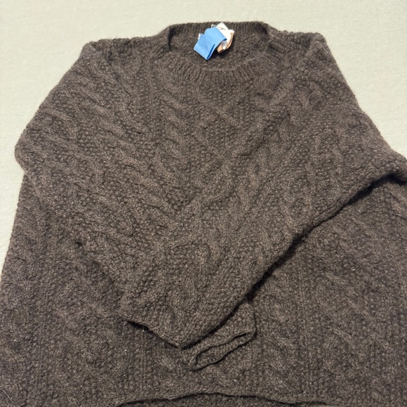 J Crew 100% wool Kids Cableknit Fisherman Sweater Size S - Picture 1 of 4